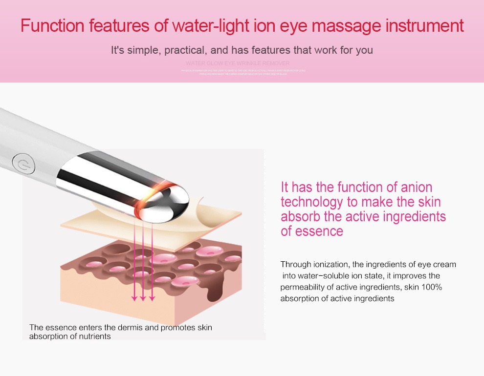 Beauty Eye Massager USB-laetav näomasseerija nahahooldusseadme üksikasjad