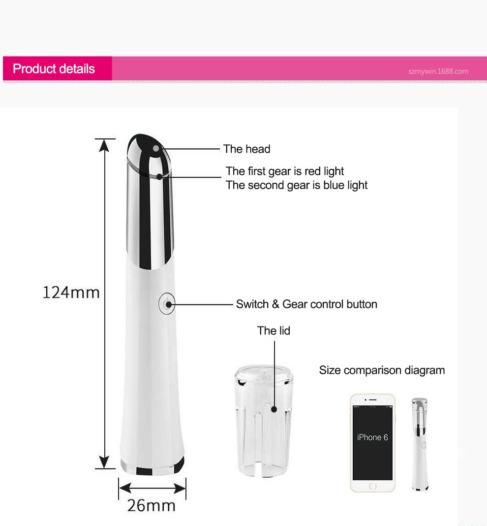 Beauty Eye Massager USB-laetav näomasseerija nahahooldusseadme üksikasjad