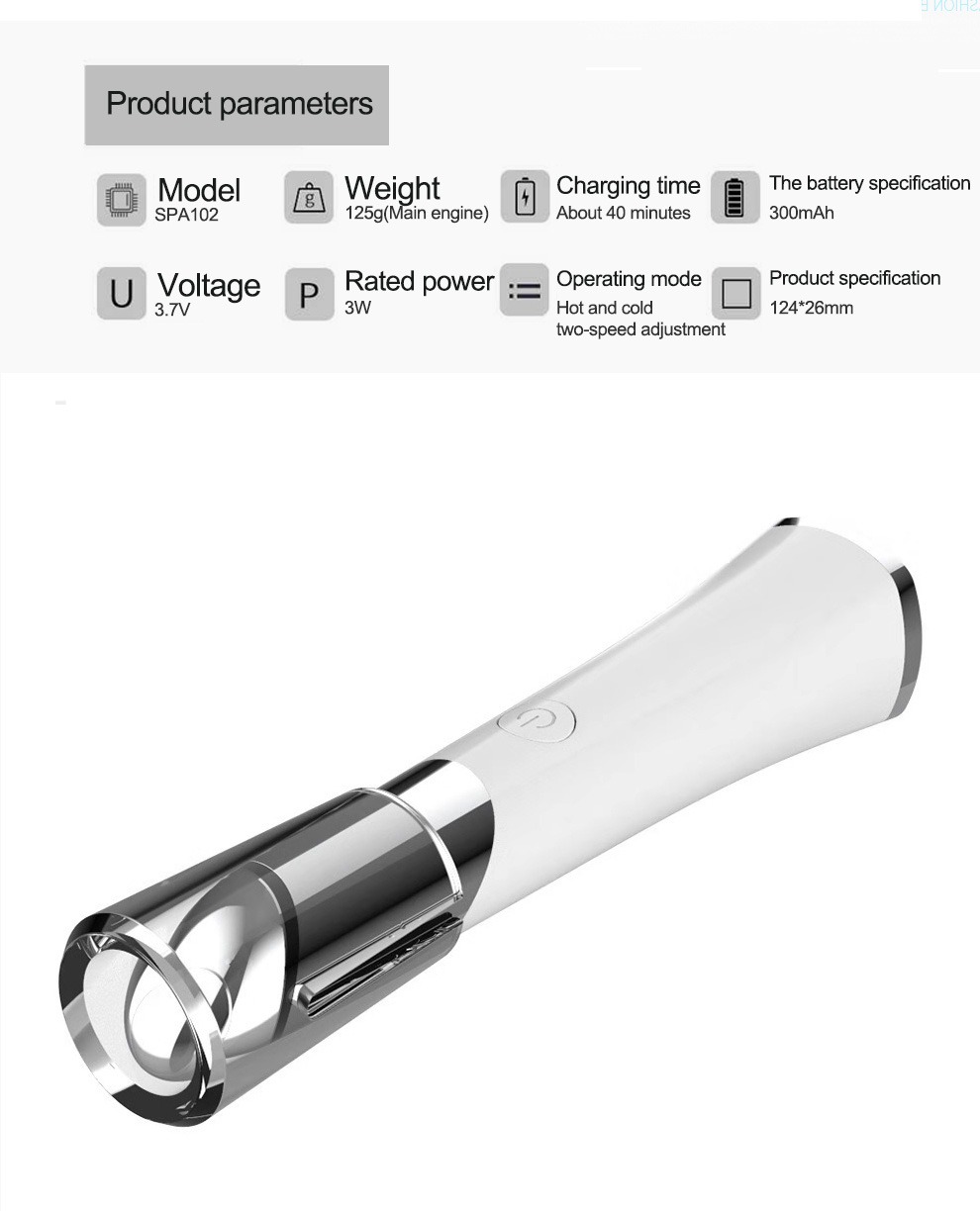 Beauty Eye Massager USB-laetav näomasseerija nahahooldusseadme üksikasjad